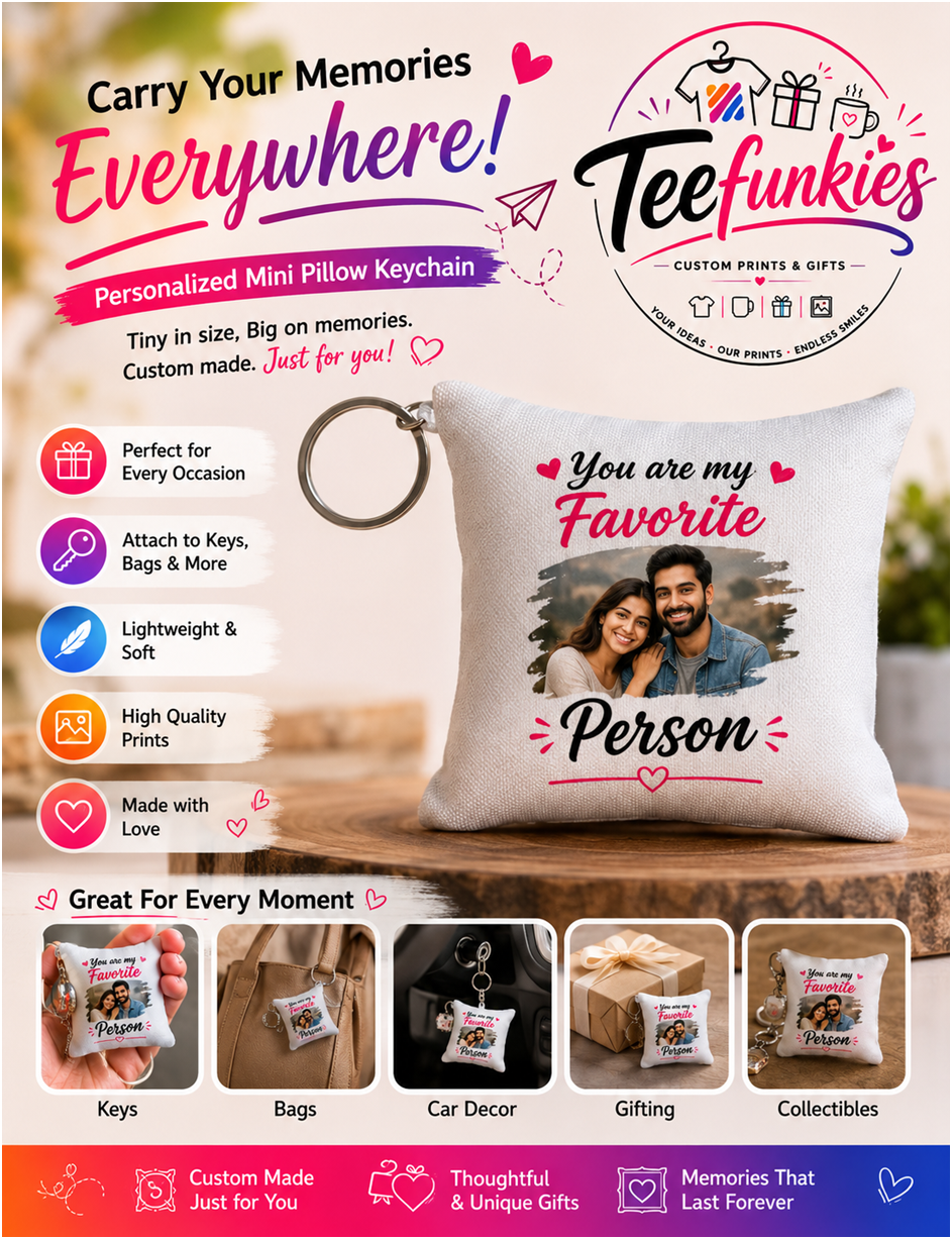 Personalised Mini Cushion Keychain